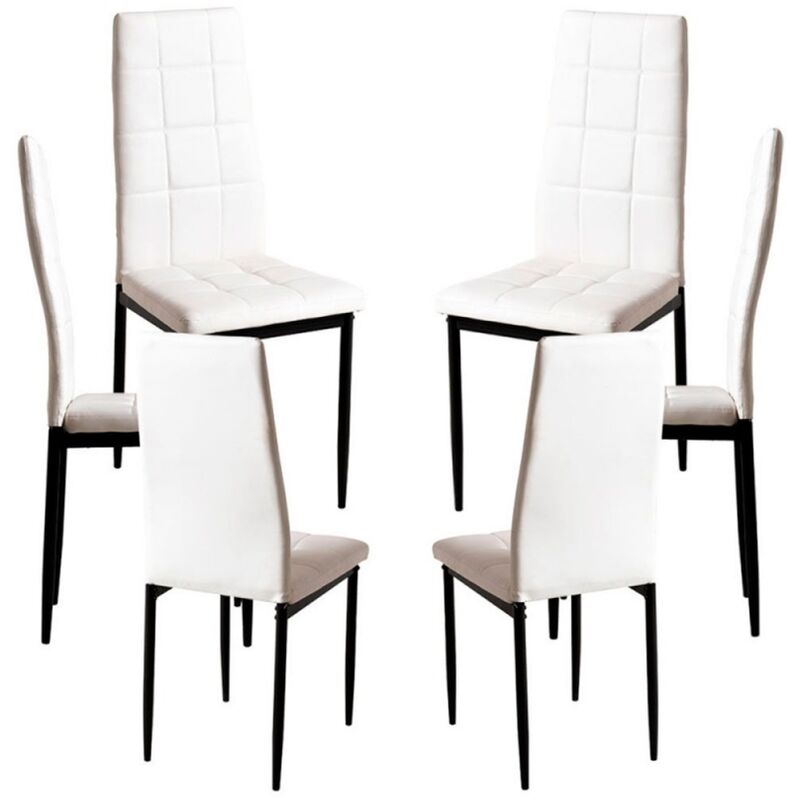 

Packs Sillas Comedor - Pack 6 Sillas Lan Polipiel - Blanco