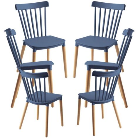 Packs Sillas Comedor - Pack 6 Sillas Leka - Azul Petróleo