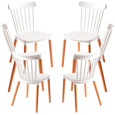 Packs Sillas Comedor - Pack 6 Sillas Leka - Blanco
