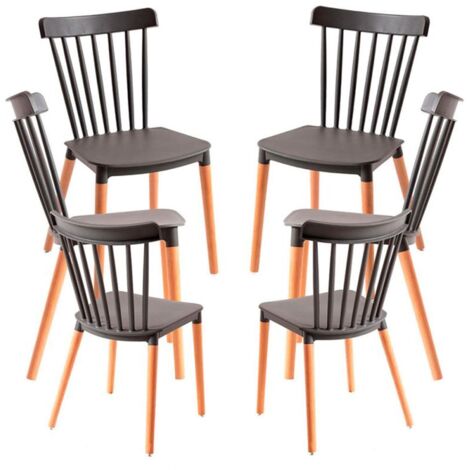 Packs Sillas Comedor - Pack 6 Sillas Leka - Gris oscuro