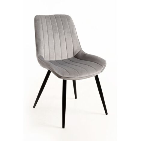 Packs Sillas Comedor - Pack 6 Sillas Lene Terciopelo - Gris claro