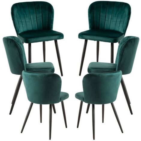Packs Sillas Comedor - Pack 6 Sillas Luk Terciopelo - Verde