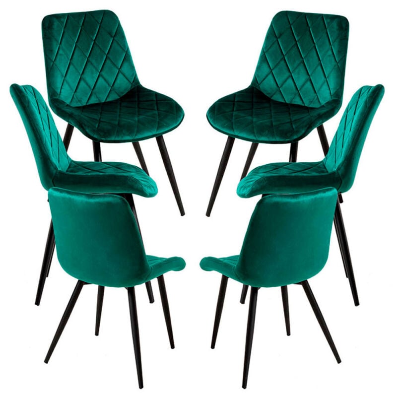 

Packs Sillas Comedor - Pack 6 Sillas Min Terciopelo - Verde