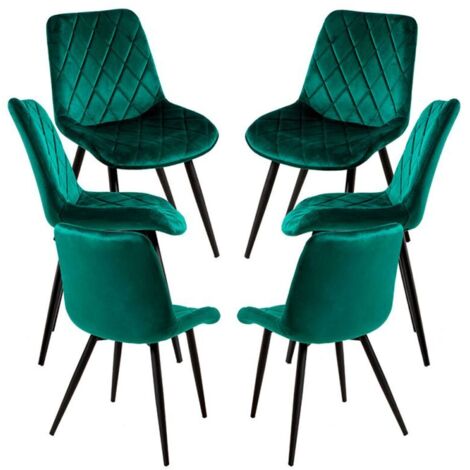 Packs Sillas Comedor - Pack 6 Sillas Min Terciopelo - Verde