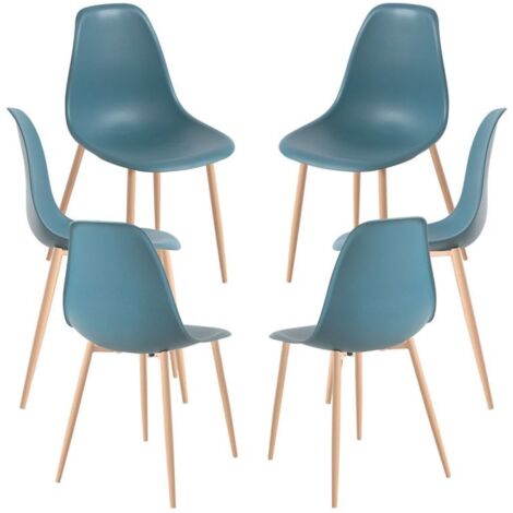 Packs Sillas Comedor - Pack 6 Sillas Mykle - Azul Petróleo