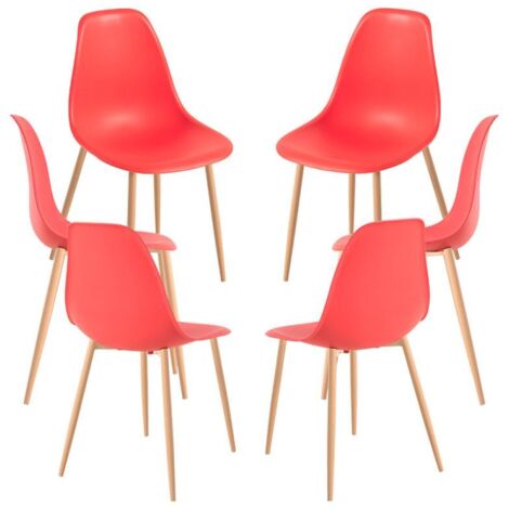 Packs Sillas Comedor - Pack 6 Sillas Mykle - Rojo