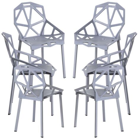Packs Sillas Comedor - Pack 6 Sillas Omega - Gris oscuro