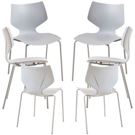 Packs Sillas Comedor - Pack 6 Sillas Plecy - Gris claro