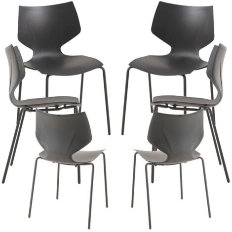 Packs Sillas Comedor - Pack 6 Sillas Plecy - Negro