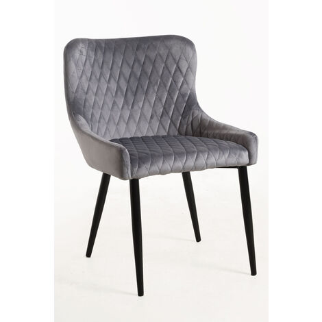 Packs Sillas Comedor - Pack 6 Sillas Sanda Terciopelo - Gris oscuro