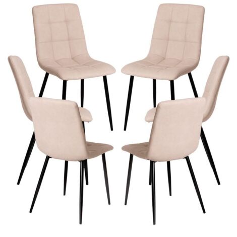 Packs Sillas Comedor - Pack 6 Sillas Stuhl Polipiel - Beige