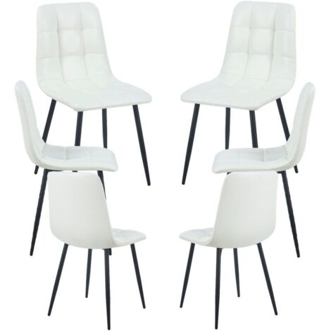 Packs Sillas Comedor - Pack 6 Sillas Stuhl Polipiel - Blanco