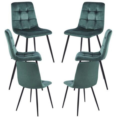 Packs Sillas Comedor - Pack 6 Sillas Stuhl Terciopelo - Verde
