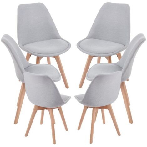 Packs Sillas Comedor - Pack 6 Sillas Synk Tela - Gris claro