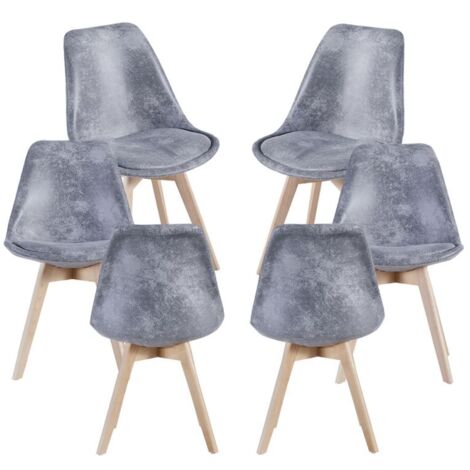 Packs Sillas Comedor - Pack 6 Sillas Synk Vintage - Gris claro