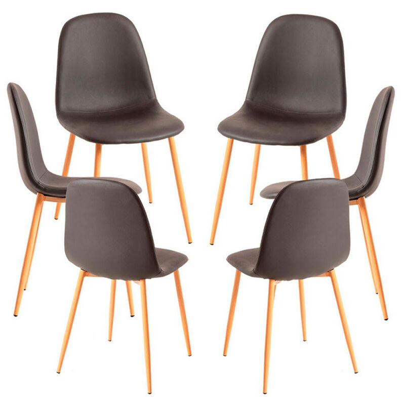 

Regalos Miguel - Packs Sillas Comedor - Pack 6 Sillas Teok Polipiel - Gris oscuro