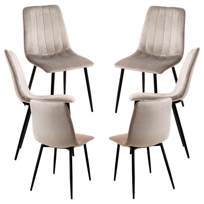 

Packs Sillas Comedor - Pack 6 Sillas Liny Terciopelo - Gris