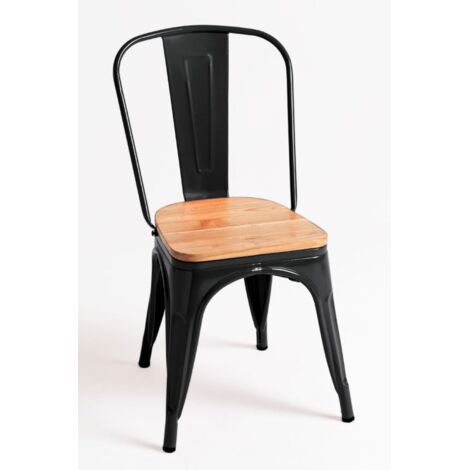 Packs Sillas Comedor - Pack 6 Sillas Torix Madera Natural - Negro