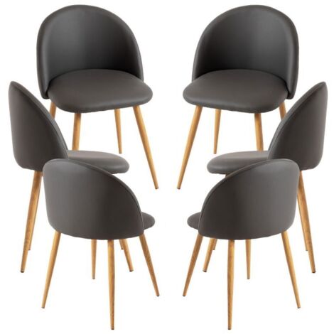 Packs Sillas Comedor - Pack 6 Sillas Vint Polipiel - Gris