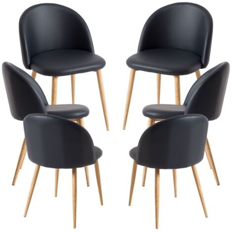 Packs Sillas Comedor - Pack 6 Sillas Vint Polipiel - Negro