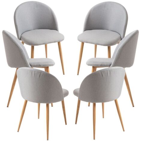 Packs Sillas Comedor - Pack 6 Sillas Vint Tela - Gris claro