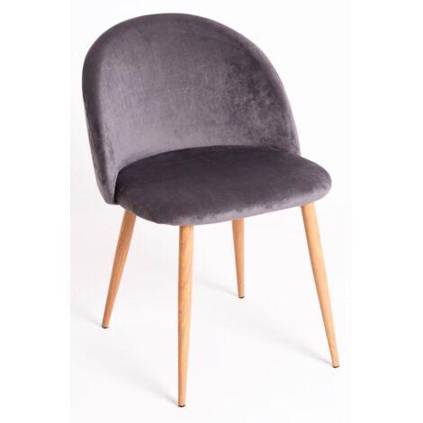 Packs Sillas Comedor - Pack 6 Sillas Vint Terciopelo - Gris oscuro