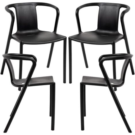 Packs Sillas Jardín - Pack 4 Sillas Indi - Negro
