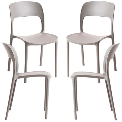 Packs Sillas Jardín - Pack 4 Sillas Inis - Gris