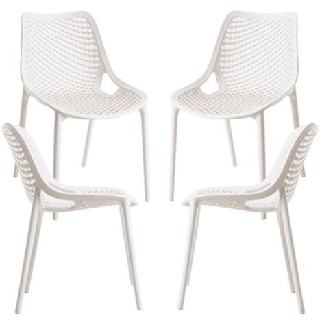 Packs Sillas Jardín - Pack 4 Sillas Kusin - Blanco