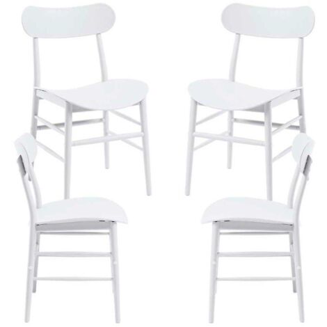Packs Sillas Jardín - Pack 4 Sillas Teis - Blanco