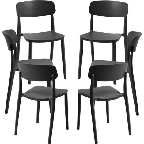 Packs Sillas Jardín - Pack 6 Sillas Bri - Negro
