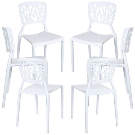 Packs Sillas Jardín - Pack 6 Sillas Delta - Blanco