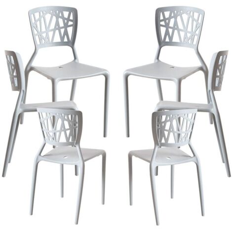 Packs Sillas Jardín - Pack 6 Sillas Delta - Gris claro
