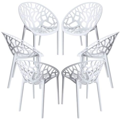 Packs Sillas Jardín - Pack 6 Sillas Nido - Blanco