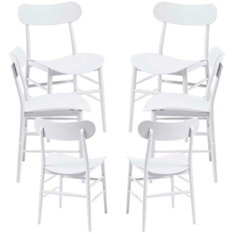 Packs Sillas Jardín - Pack 6 Sillas Teis - Blanco