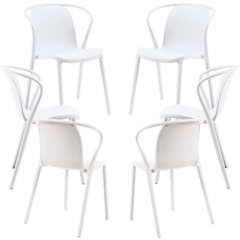 Packs Sillas Jardín - Pack 6 Sillas Zotli - Blanco