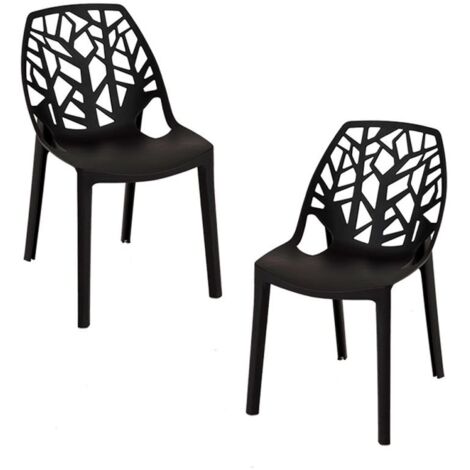 Packs Sillas - Pack 2 Sillas Hissar Polipropileno - Negro