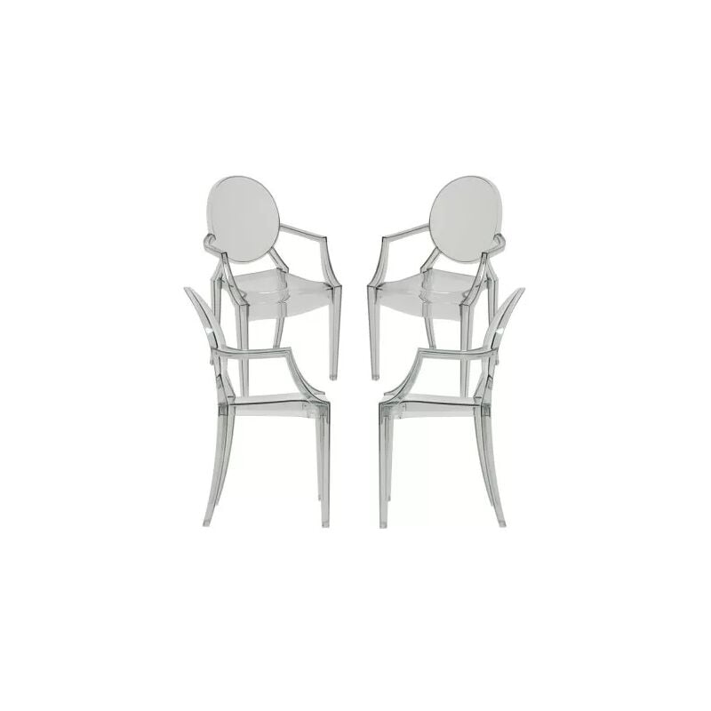 

Packs Sillas - Pack 4 Sillas Diam Brazos - Transparente