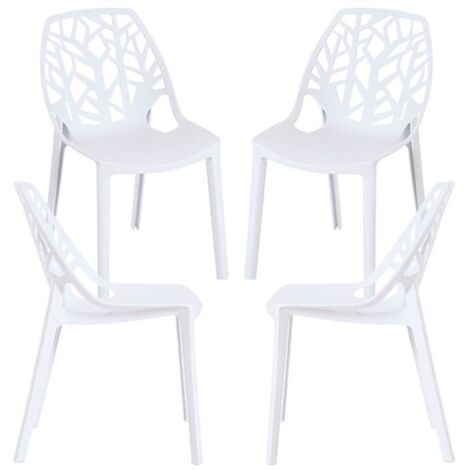 Packs Sillas - Pack 4 Sillas Hissar Polipropileno - Blanco