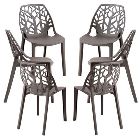 Packs Sillas - Pack 6 Sillas Hissar Polipropileno - Gris oscuro