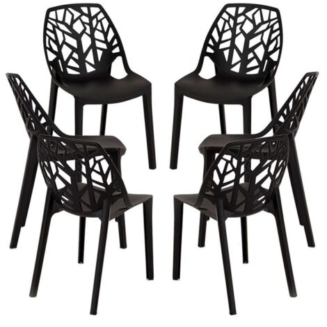Packs Sillas - Pack 6 Sillas Hissar Polipropileno - Negro