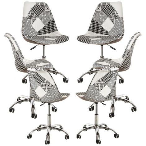 Packs Sillas - Pack 6 Sillas Neo Patchwork - Patchwork blanco y negro