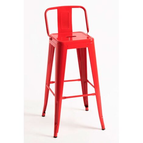Packs Taburetes Altos - Pack 4 Taburetes Torix Respaldo - Rojo