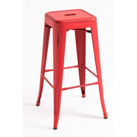 Packs Taburetes Altos - Pack 4 Taburetes Torix Vintage - Rojo vintage