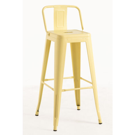 Packs Taburetes Altos - Pack 6 Taburetes Torix Respaldo - Amarillo Cuarzo