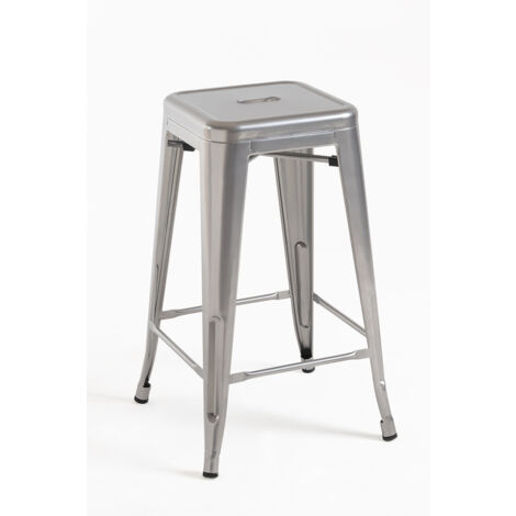 Packs Taburetes Bajos - Pack 2 Taburetes Torix Bajos - Gris metalizado