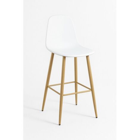 Packs Taburetes Cocina - Pack 2 Taburetes Teok Polipiel - Blanco