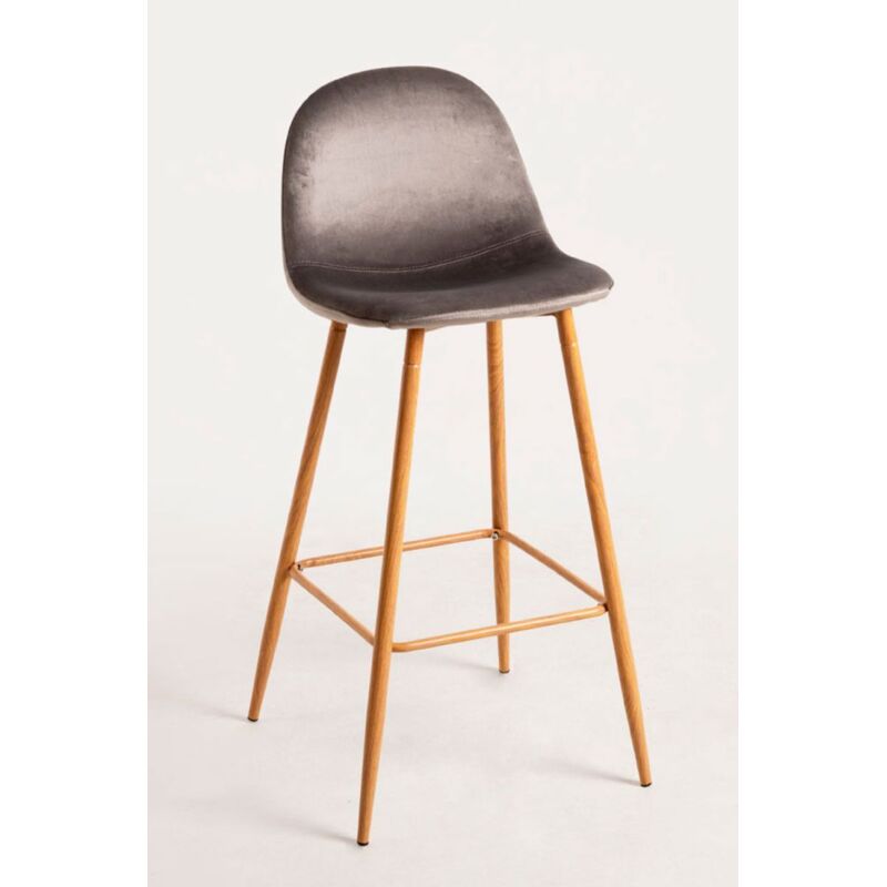 

Packs Taburetes Cocina - Pack 2 Taburetes Teok Terciopelo - Gris
