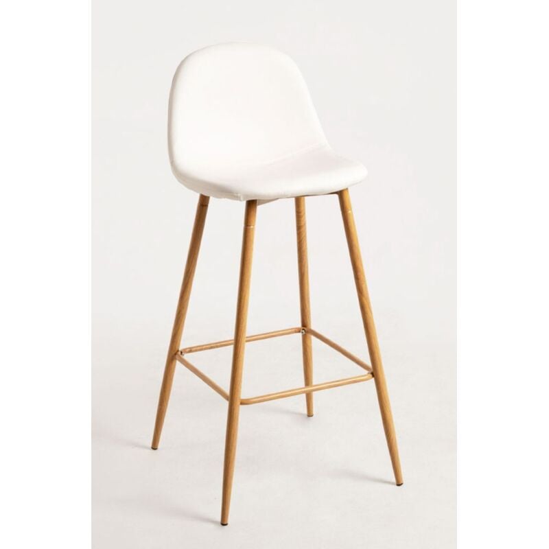 

Packs Taburetes Cocina - Pack 6 Taburetes Teok Polipiel - Blanco