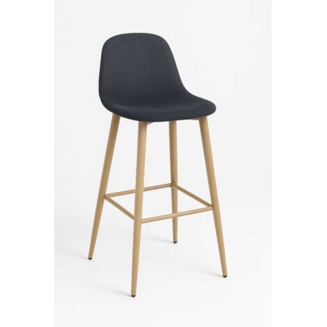 Packs Taburetes Cocina - Pack 6 Taburetes Teok Terciopelo - Negro